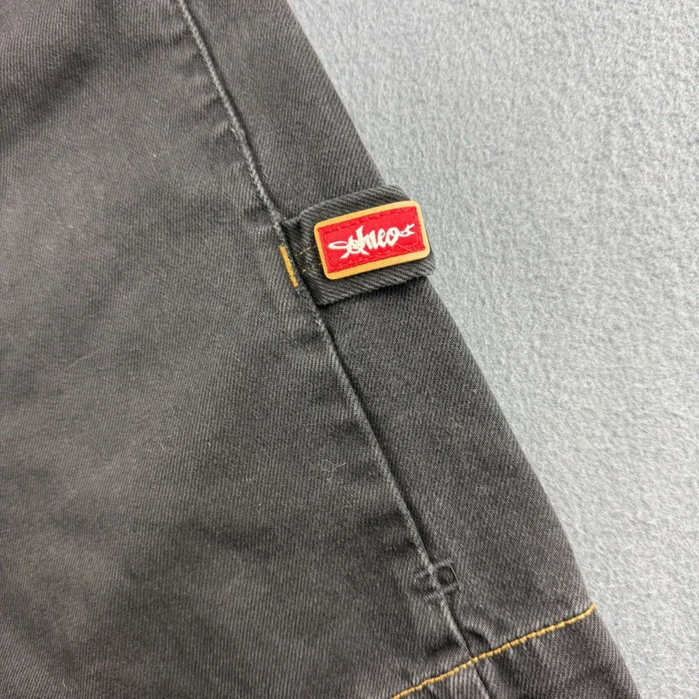 JNCO 8 Ball Jorts Men's 36 Black Skull Y2K Vintage Baggy Jean Shorts Embroidered